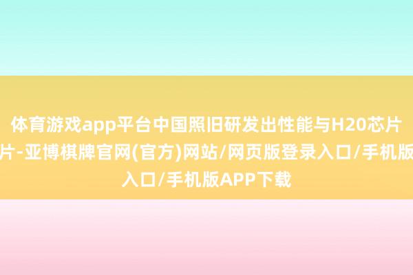 体育游戏app平台中国照旧研发出性能与H20芯片极端的芯片-亚博棋牌官网(官方)网站/网页版登录入口/手机版APP下载