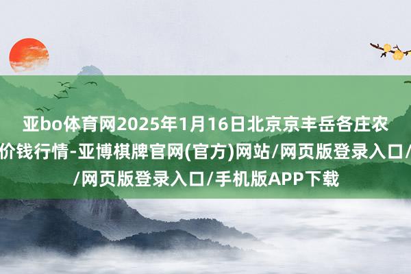 亚bo体育网2025年1月16日北京京丰岳各庄农副居品批发市集价钱行情-亚博棋牌官网(官方)网站/网页版登录入口/手机版APP下载